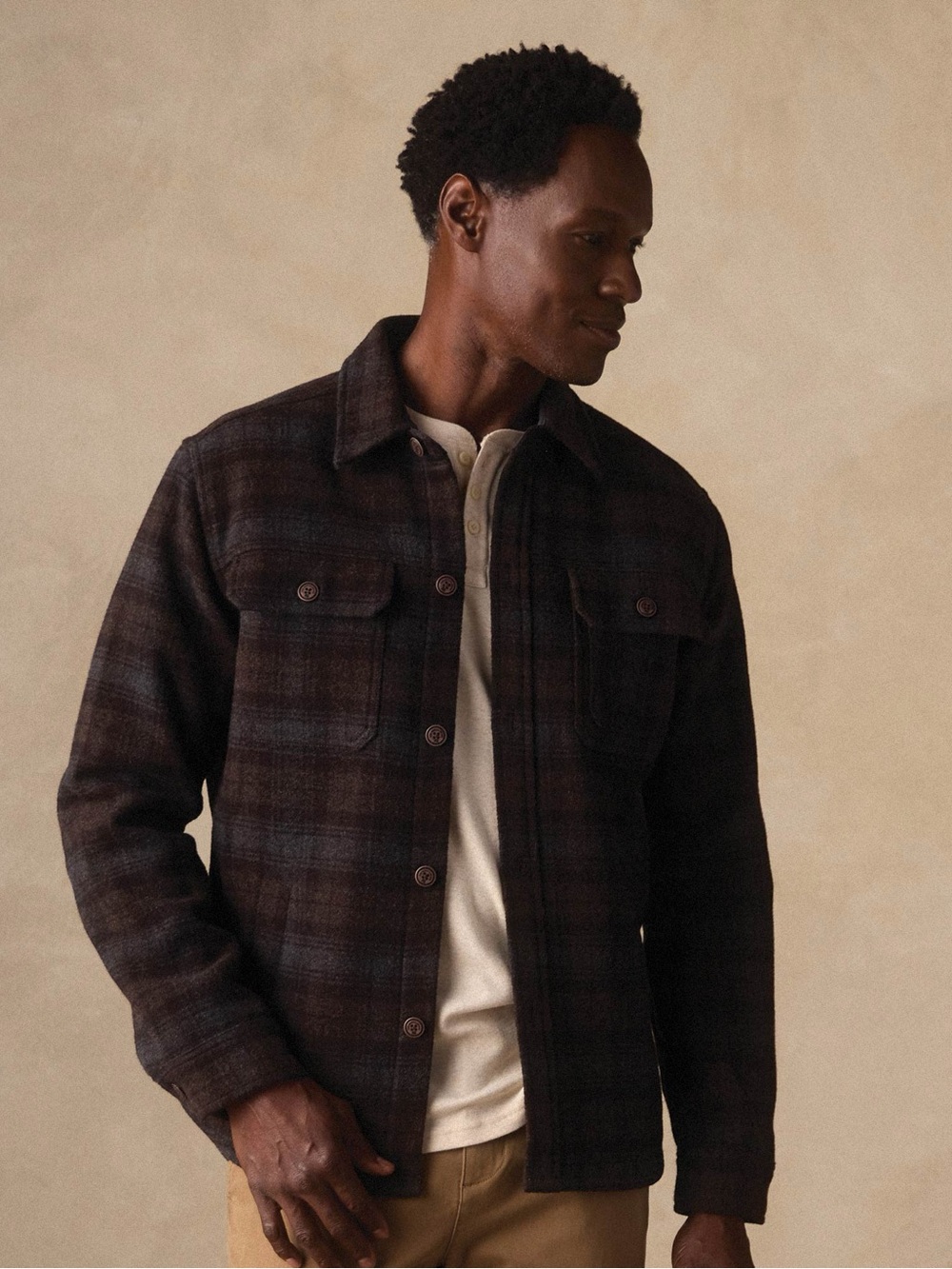 Normal Brand Brightside Jacket - Brown Plaid (Brand New)